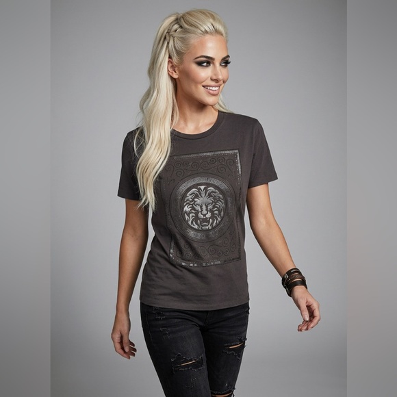 Guess Tops - Shadow-Foil Lion Tee